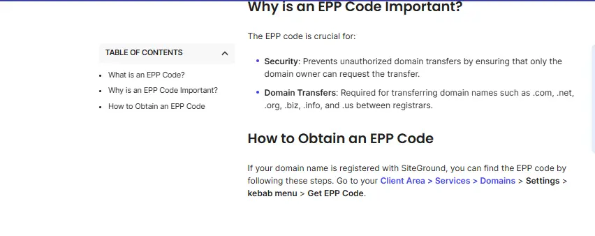 EPP code