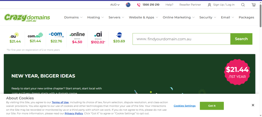 Crazy Domains - Budget-Friendly Local Hosting