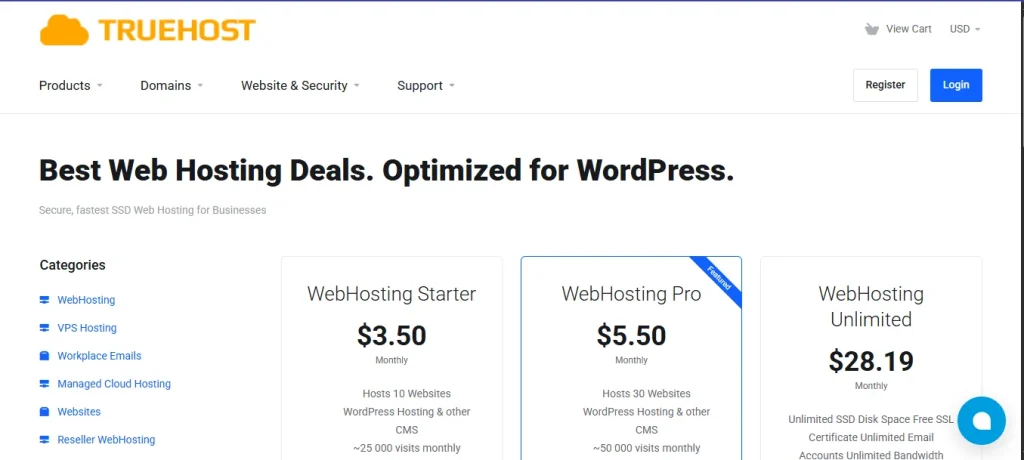 truehost au web package-Fastest WordPress Hosting