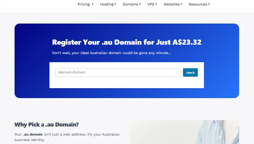 cheapest domain Australia